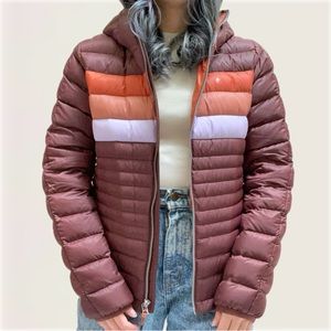 EUC Cotopaxi Fuego Down Hooded Puffer Jacket Chestnut Spice Colorway